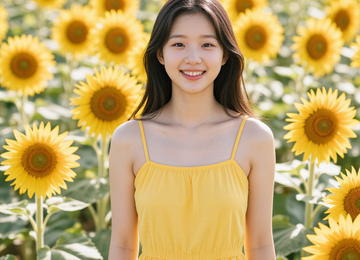 노란 원피스의 소녀