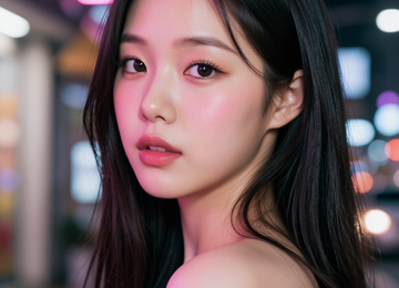 네온사인 아래의 시선