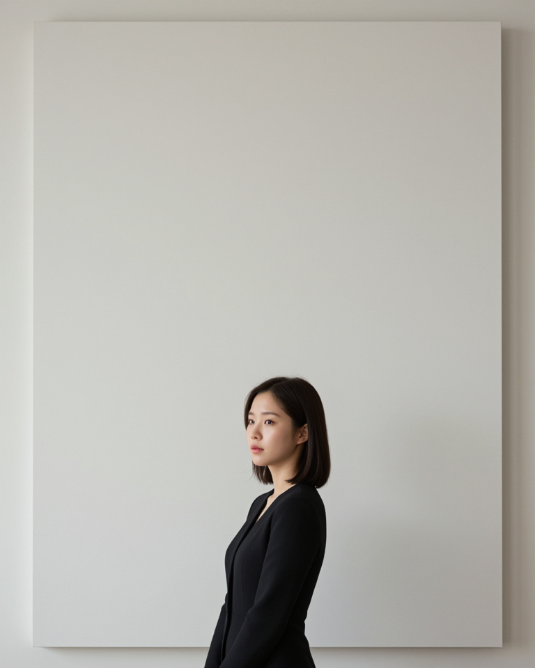 포스터 앞의 사색