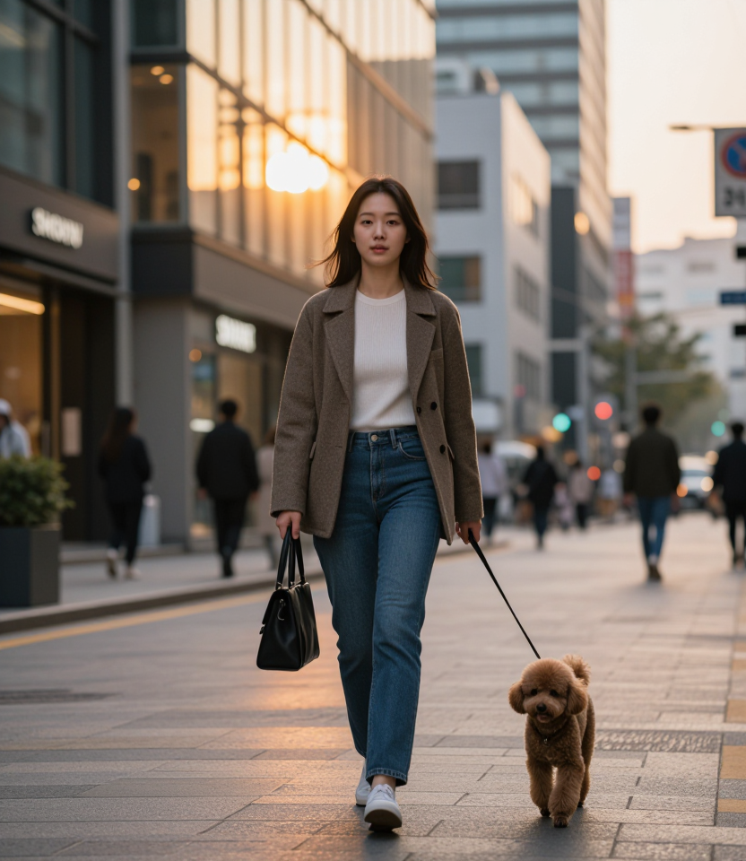 노을빛 도시의 산책