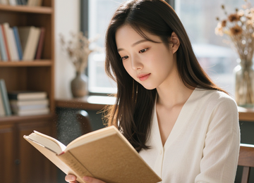 오후의 햇살과 오래된 책