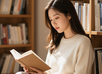 햇살 가득한 오후의 서재
