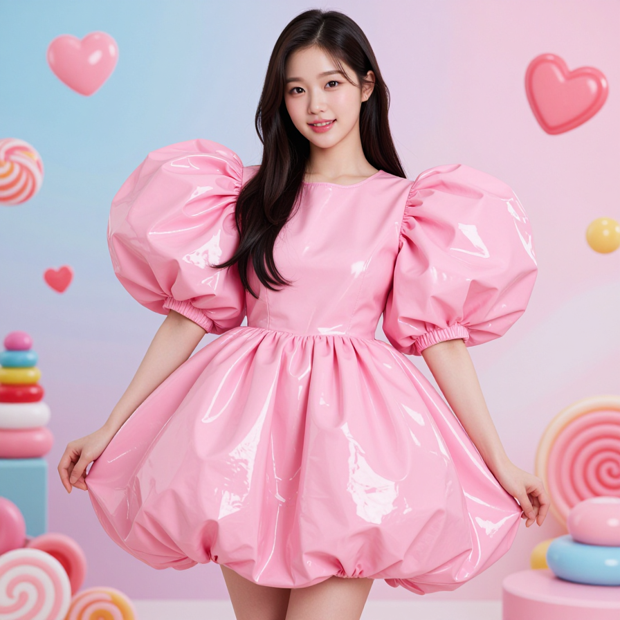 핑크빛 팝아트 드레스