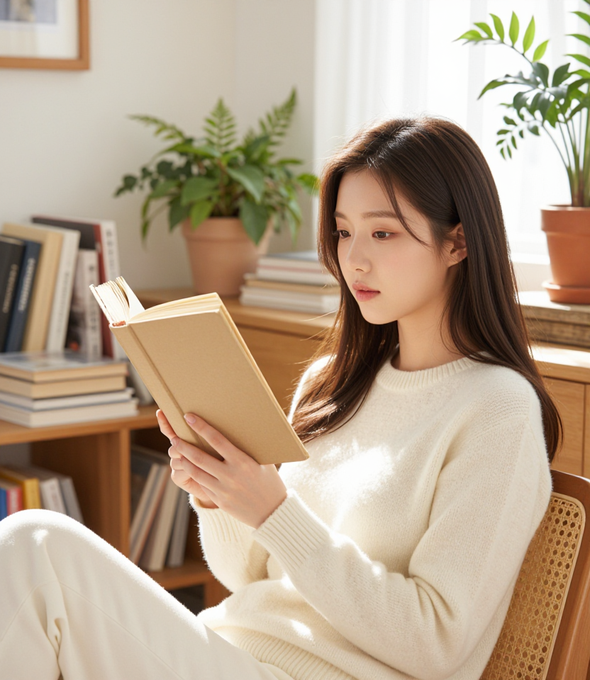 오후의 햇살과 책 읽는 시간