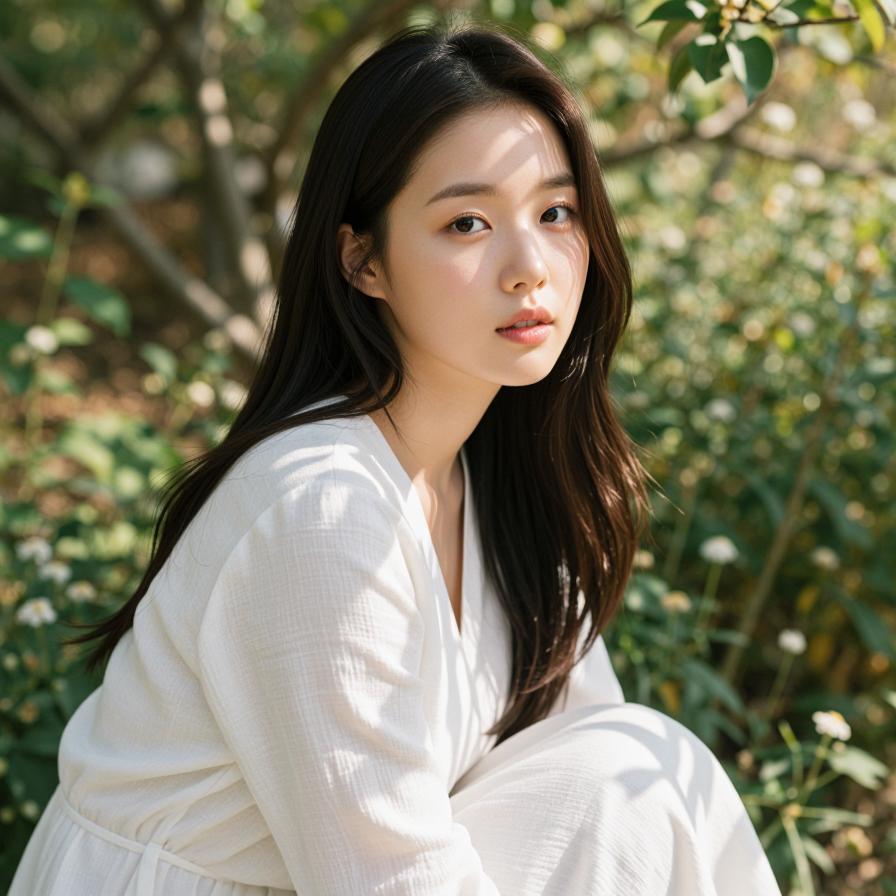 햇살 가득한 정원의 오후