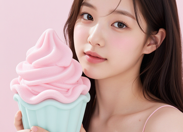 녹아내리는 아이스크림 소녀
