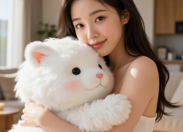 거대 인형과 소녀