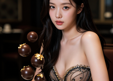 공중에 떠 있는 초콜릿 마법