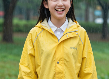 노란 우비 소녀