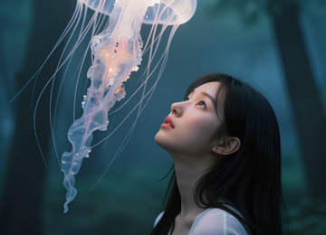 숲속의 빛나는 생명체