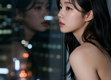 창밖을 보는 여인