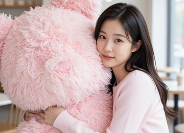 거대 인형과 소녀